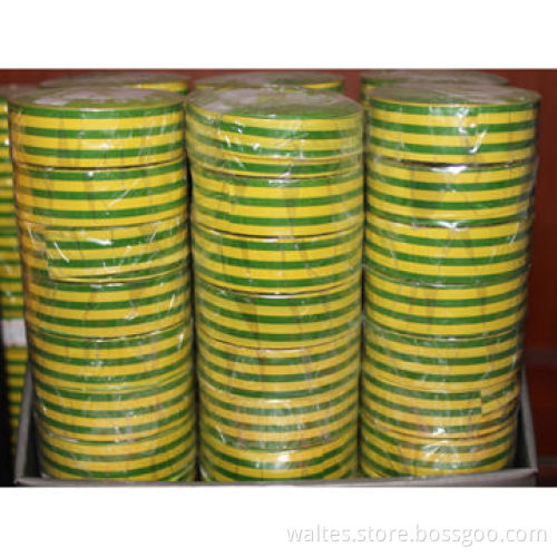 Stripe Yellow and Green PVC Adhesive Tape for Marking